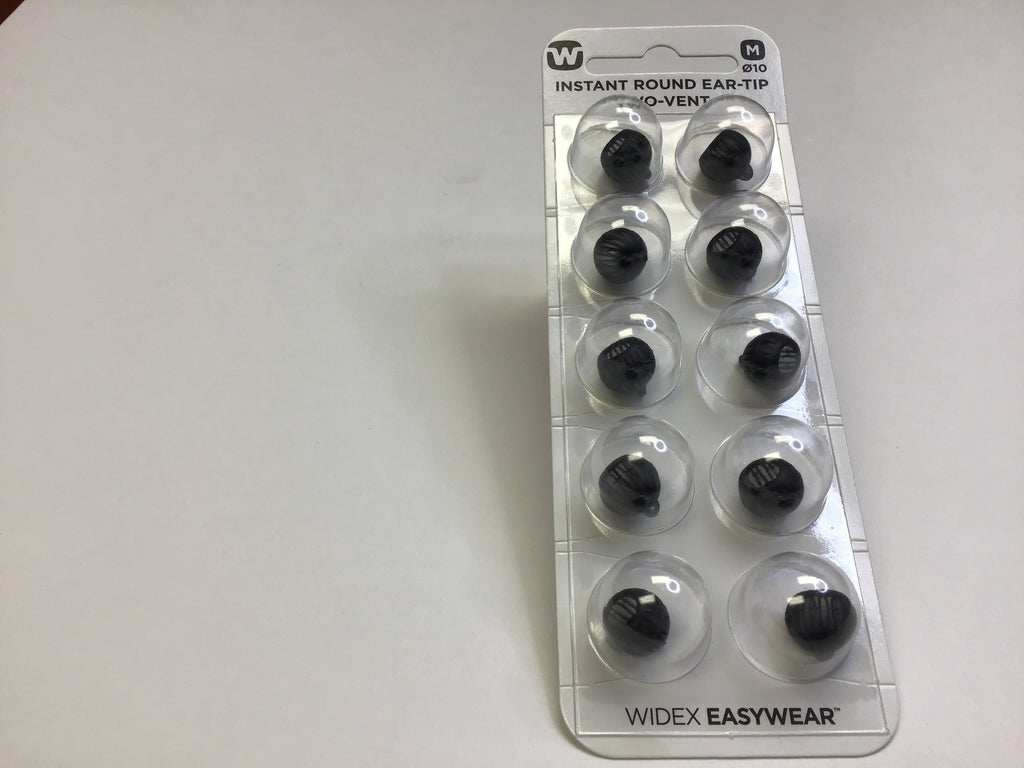 Widex instant round ear-tip two-vent tip, dome, earbud - hearite.com