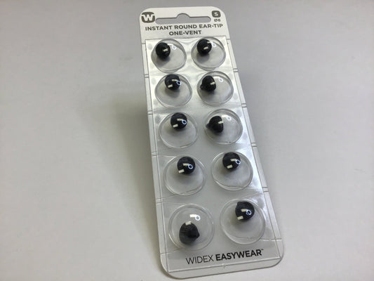 Widex small instant round one - vent ear tip dome earbud - HEARITE Love Hearing!
